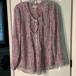 Light chiffon long sleeve blouse